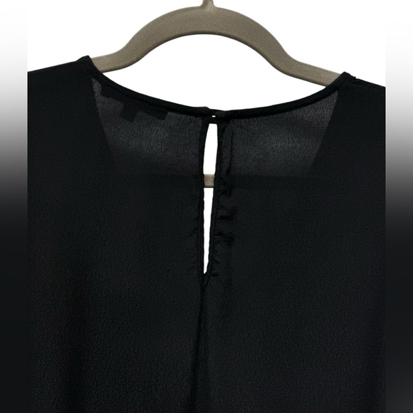 Madewell v-neck sleeveless blouse top, black, XXS - Picture 4 of 5